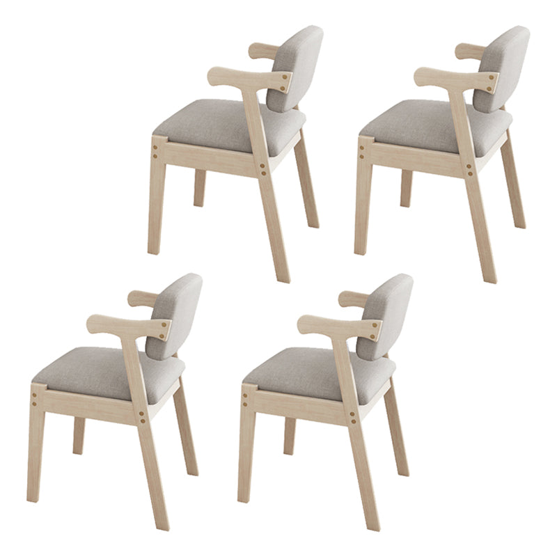 Contemporary Wood Indoor Open Back Dining Side Chair 20'' Wide Dining Chair