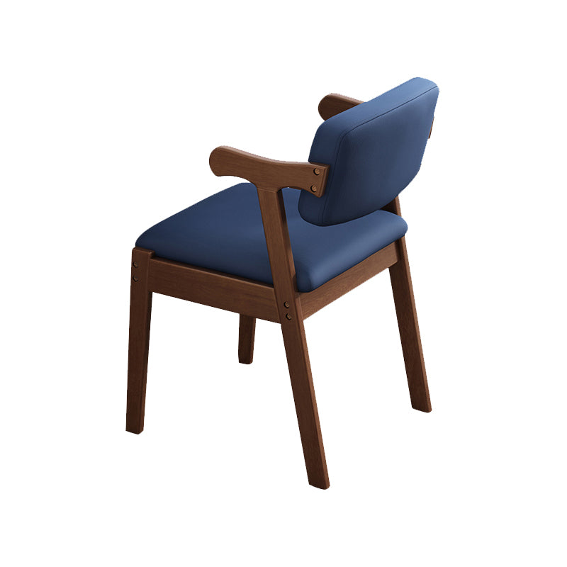 Contemporary Wood Indoor Open Back Dining Side Chair 20'' Wide Dining Chair