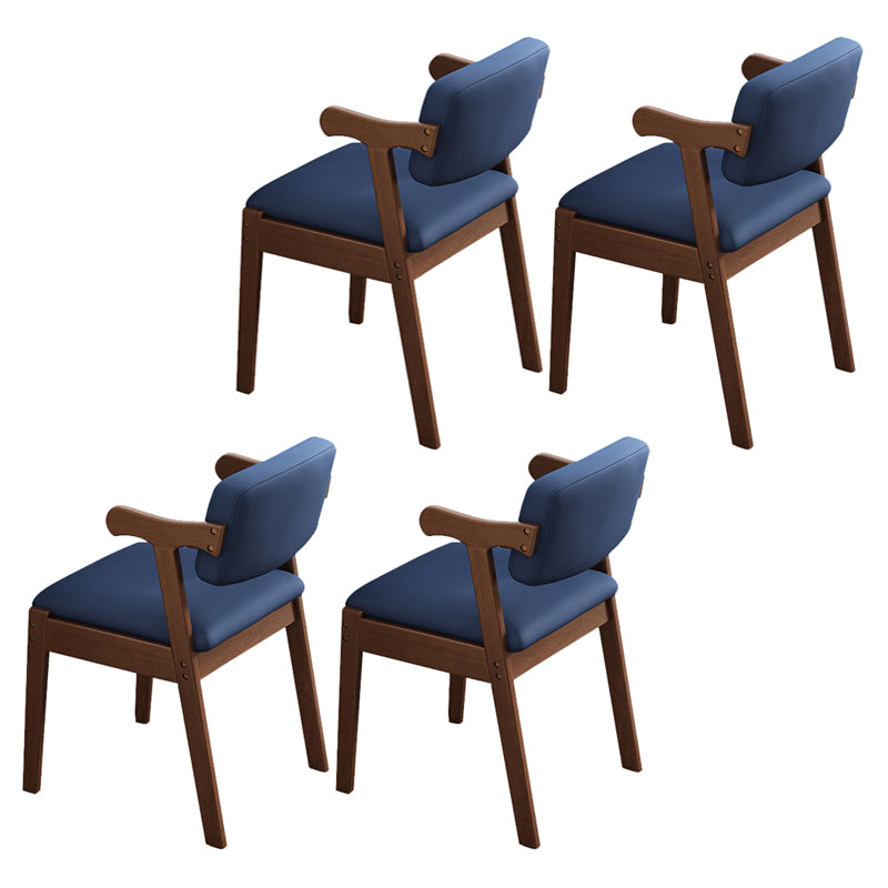 Contemporary Wood Indoor Open Back Dining Side Chair 20'' Wide Dining Chair