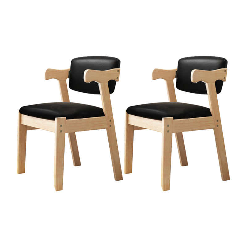 Contemporary Wood Indoor Open Back Dining Side Chair 20'' Wide Dining Chair