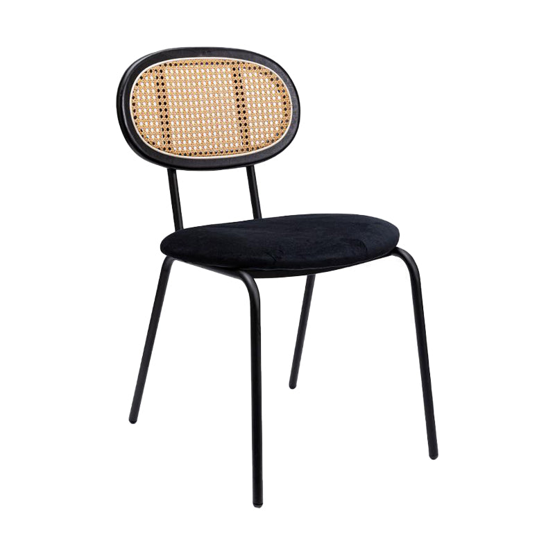 Modern Style Metal Dining Room Kitchen Chairs Set Open Back Dining Side Chair
