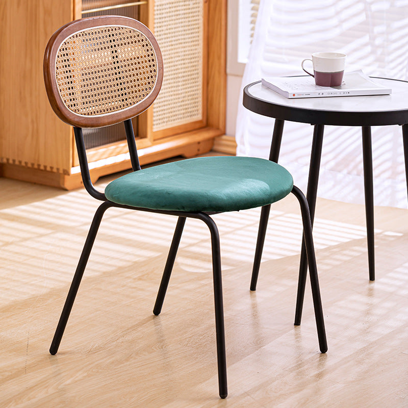 Modern Style Metal Dining Room Kitchen Chairs Set Open Back Dining Side Chair