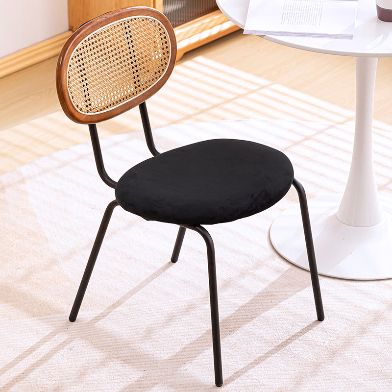 Modern Style Metal Dining Room Kitchen Chairs Set Open Back Dining Side Chair