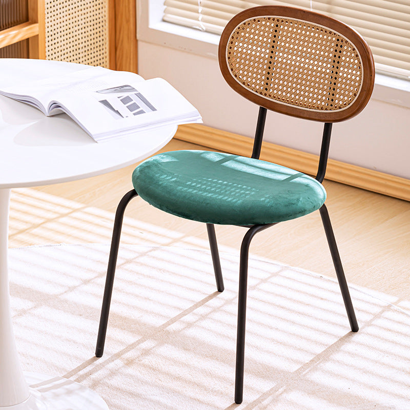 Les chaises de cuisine de salle à manger en métal de style moderne ont placé la chaise latérale de salle à manger arrière ouverte