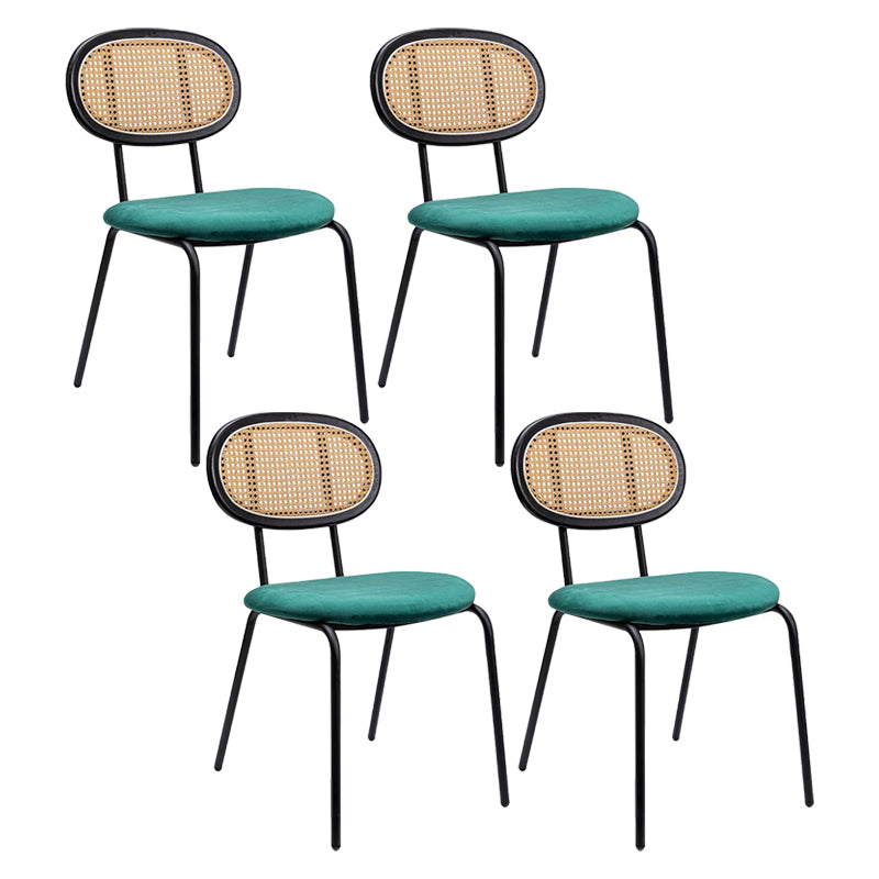Modern Style Metal Dining Room Kitchen Chairs Set Open Back Dining Side Chair
