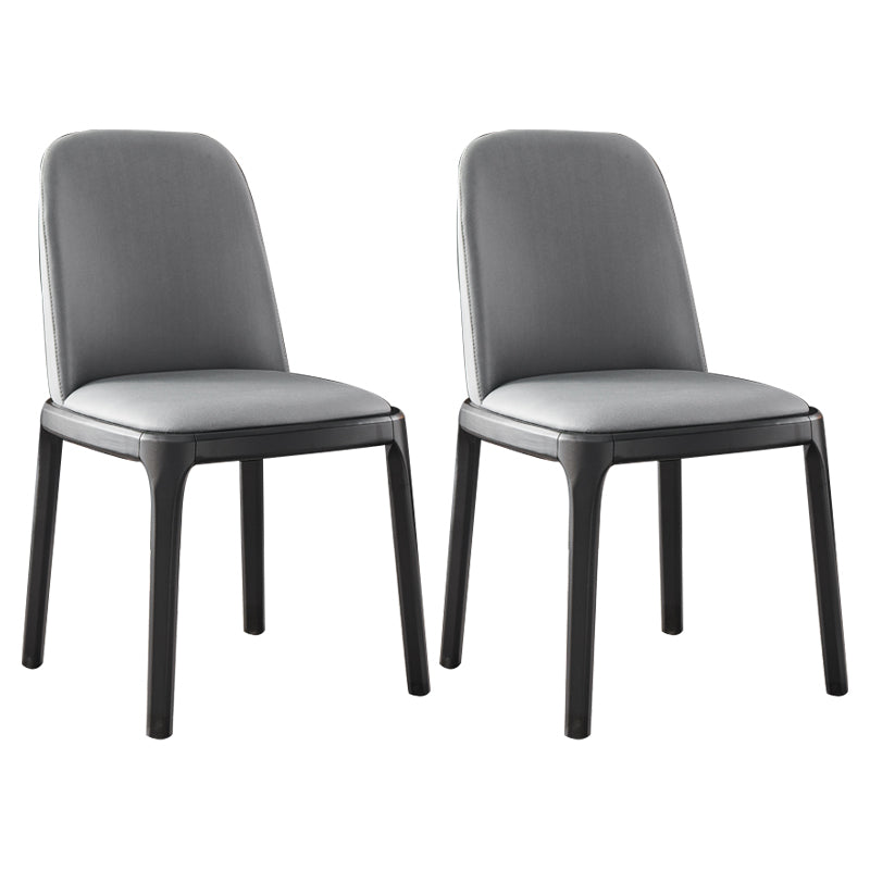 Contemporary Side Chair Dining Room Side Chair Set with Solid Wood Legs