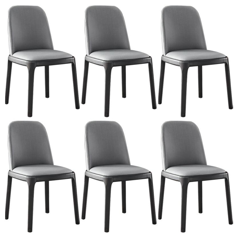 Contemporary Side Chair Dining Room Side Chair Set with Solid Wood Legs