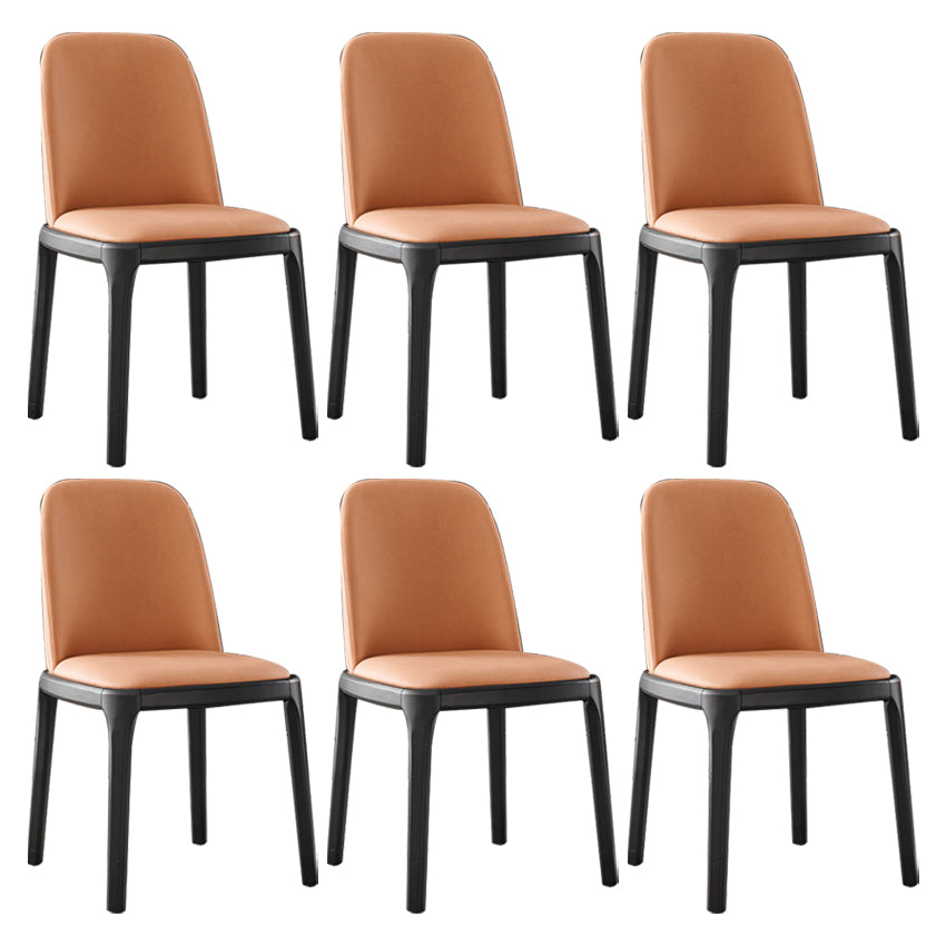 Contemporary Side Chair Dining Room Side Chair Set with Solid Wood Legs