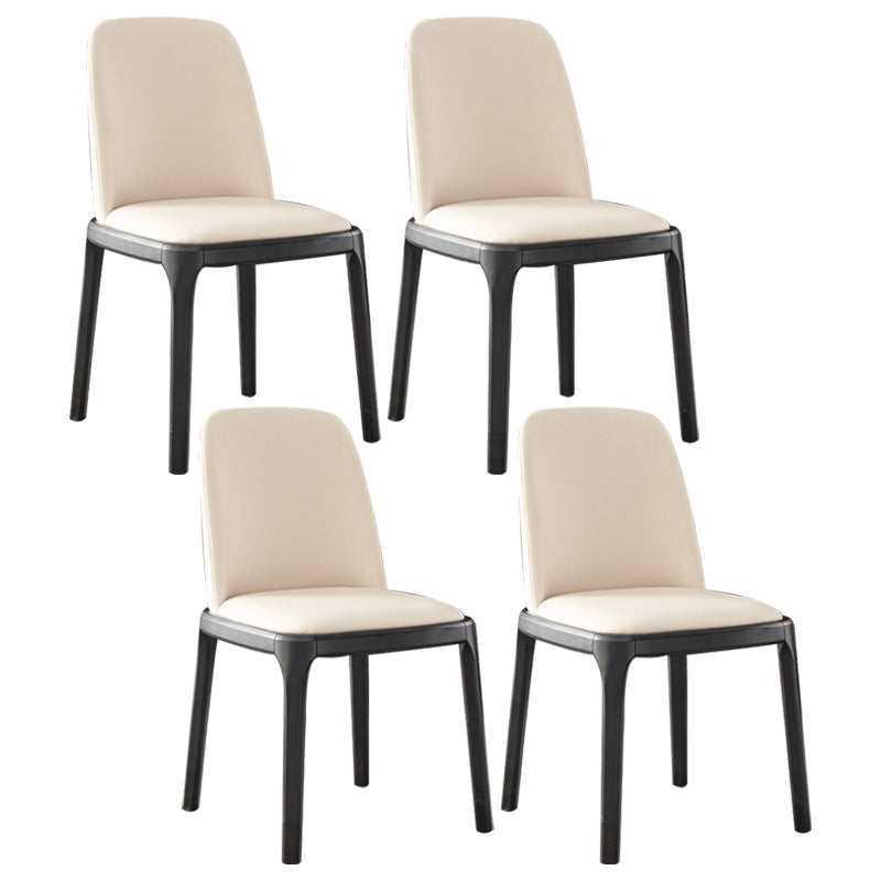 Contemporary Side Chair Dining Room Side Chair Set with Solid Wood Legs