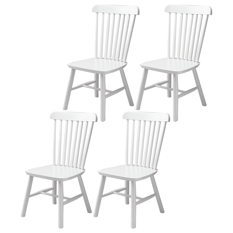 Contemporary Dining Chair Slat Back Side Chair with Wood Legs for Home Use