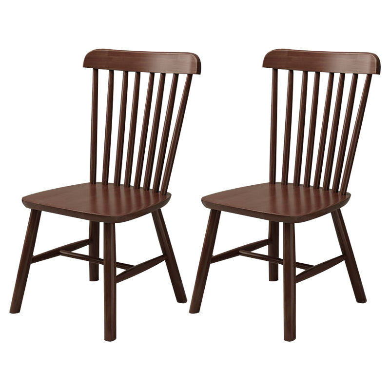 Contemporary Dining Chair Slat Back Side Chair with Wood Legs for Home Use