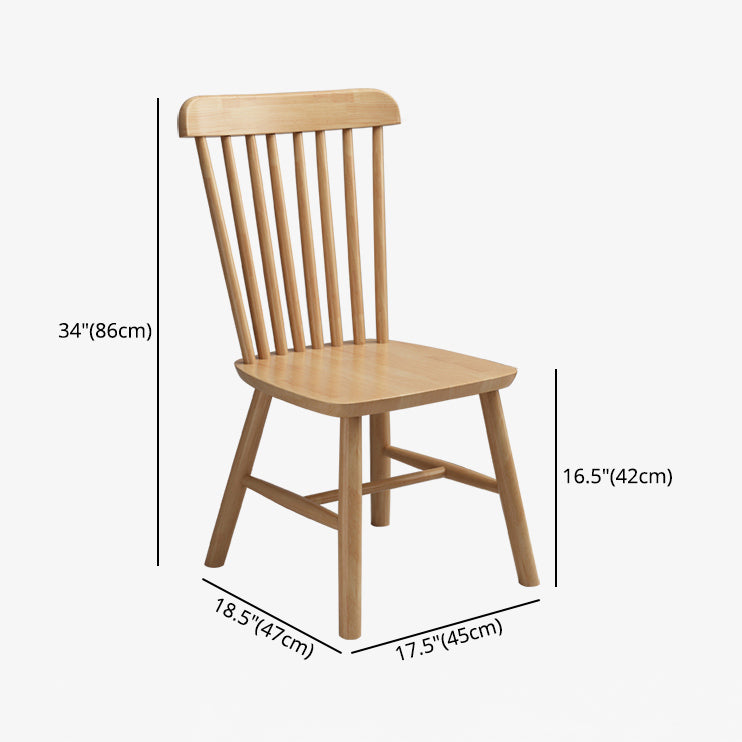 Contemporary Dining Chair Slat Back Side Chair with Wood Legs for Home Use
