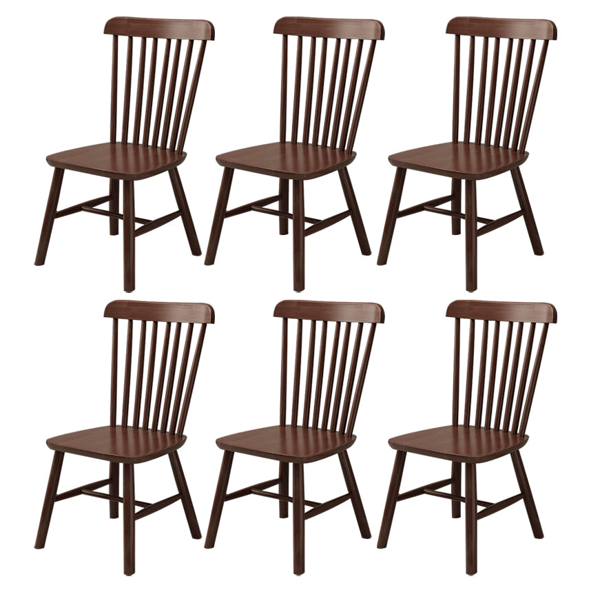 Contemporary Dining Chair Slat Back Side Chair with Wood Legs for Home Use