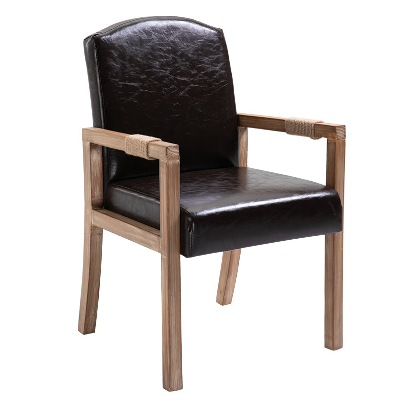 Fauteuil de salle à manger en bois avec coussin de couleur, chaise Parsons pour la maison