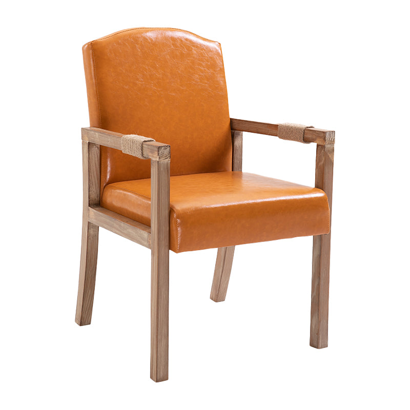 Fauteuil de salle à manger en bois avec coussin de couleur, chaise Parsons pour la maison