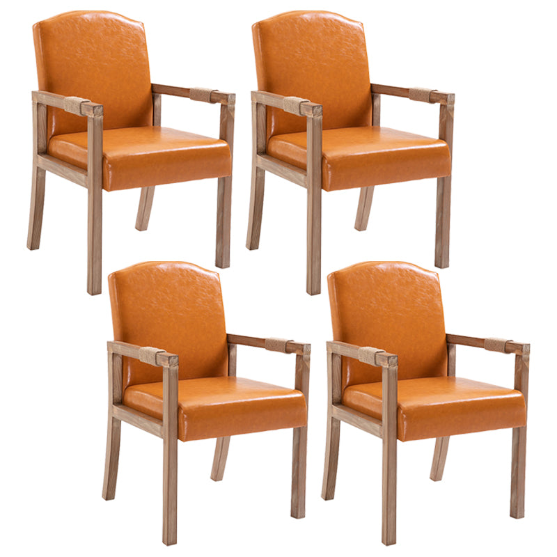 Fauteuil de salle à manger en bois avec coussin de couleur, chaise Parsons pour la maison