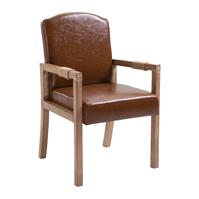 Fauteuil de salle à manger en bois avec coussin de couleur, chaise Parsons pour la maison