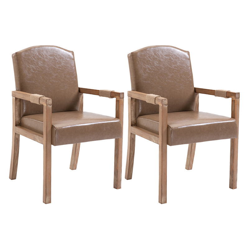 Fauteuil de salle à manger en bois avec coussin de couleur, chaise Parsons pour la maison