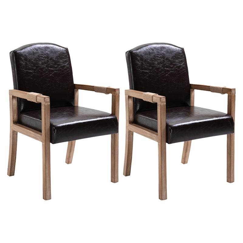 Fauteuil de salle à manger en bois avec coussin de couleur, chaise Parsons pour la maison