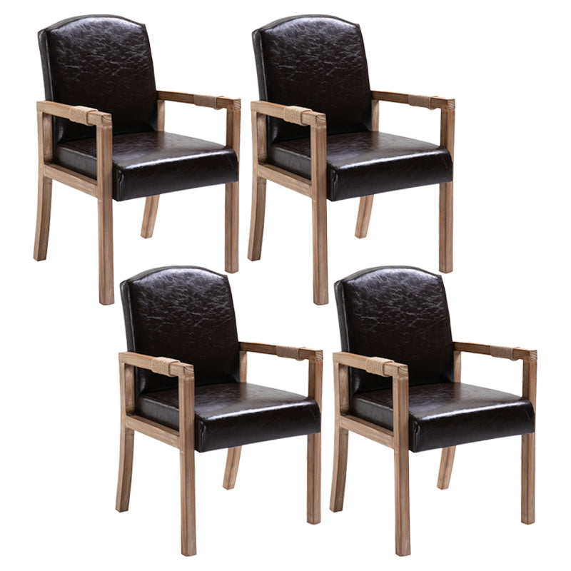 Fauteuil de salle à manger en bois avec coussin de couleur, chaise Parsons pour la maison