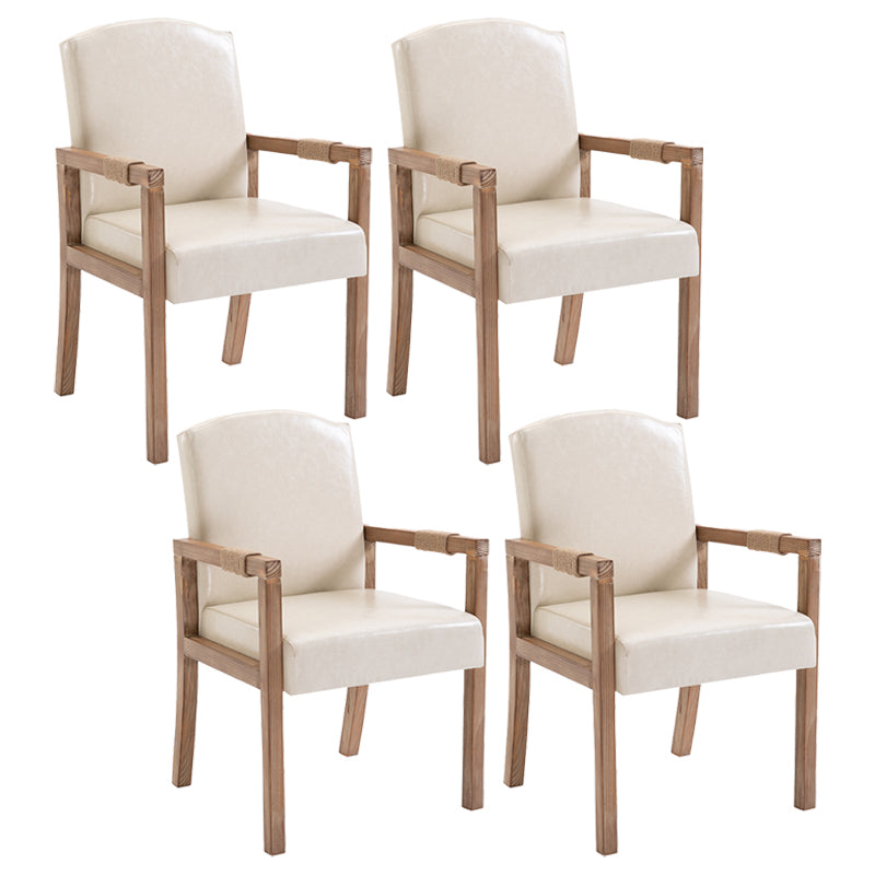 Fauteuil de salle à manger en bois avec coussin de couleur, chaise Parsons pour la maison