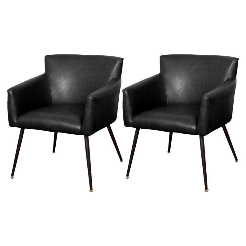 Contemporary Chairs Kitchen Parsons Dining Armchair with Carbon Steel Legs