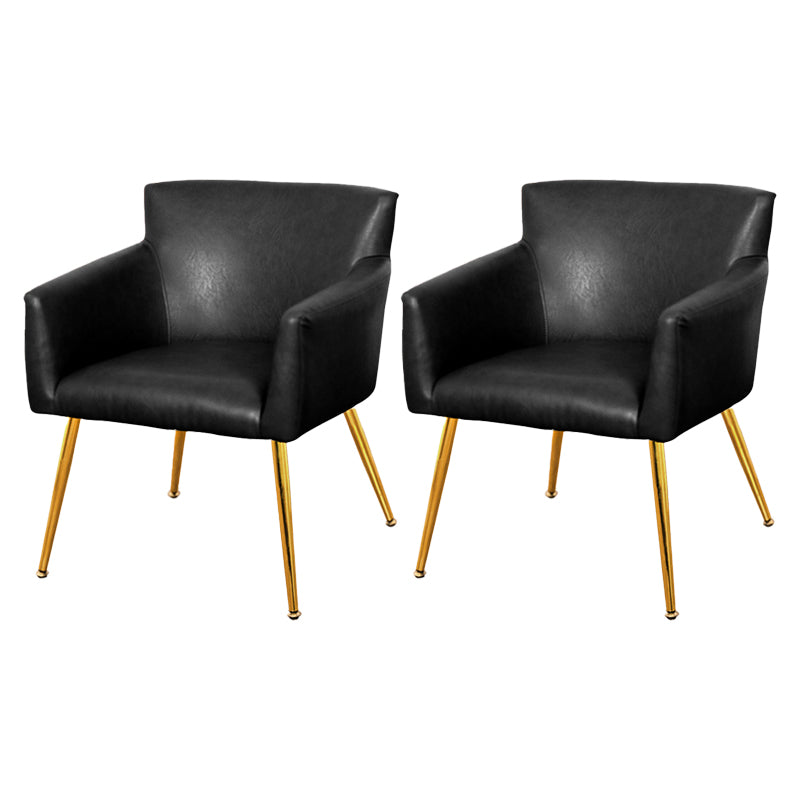 Contemporary Chairs Kitchen Parsons Dining Armchair with Carbon Steel Legs