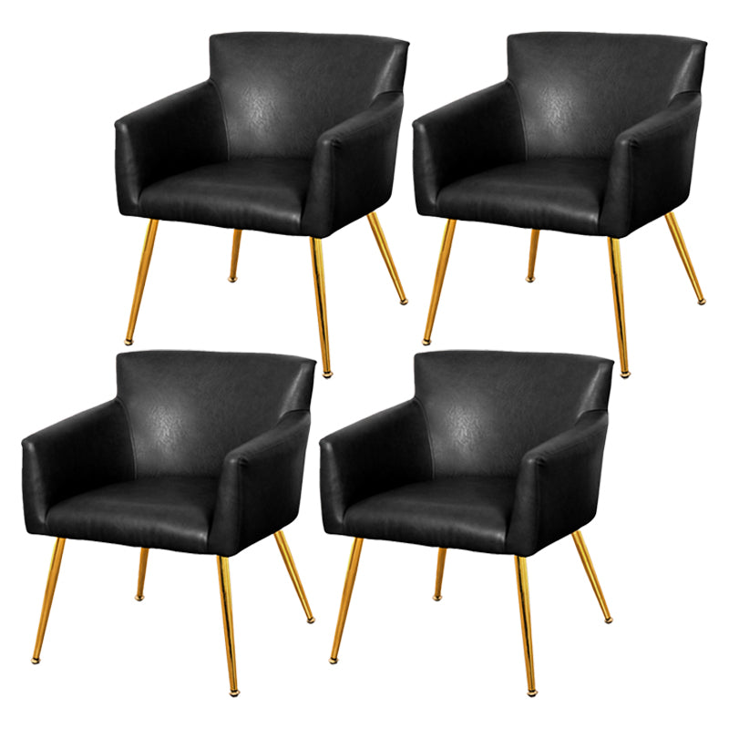 Contemporary Chairs Kitchen Parsons Dining Armchair with Carbon Steel Legs