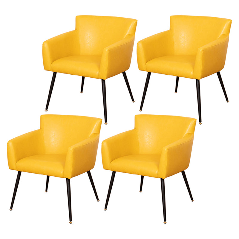 Contemporary Chairs Kitchen Parsons Dining Armchair with Carbon Steel Legs