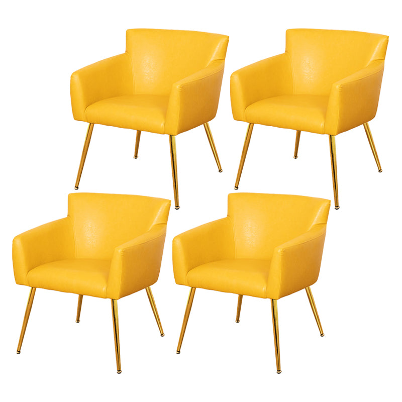 Contemporary Chairs Kitchen Parsons Dining Armchair with Carbon Steel Legs
