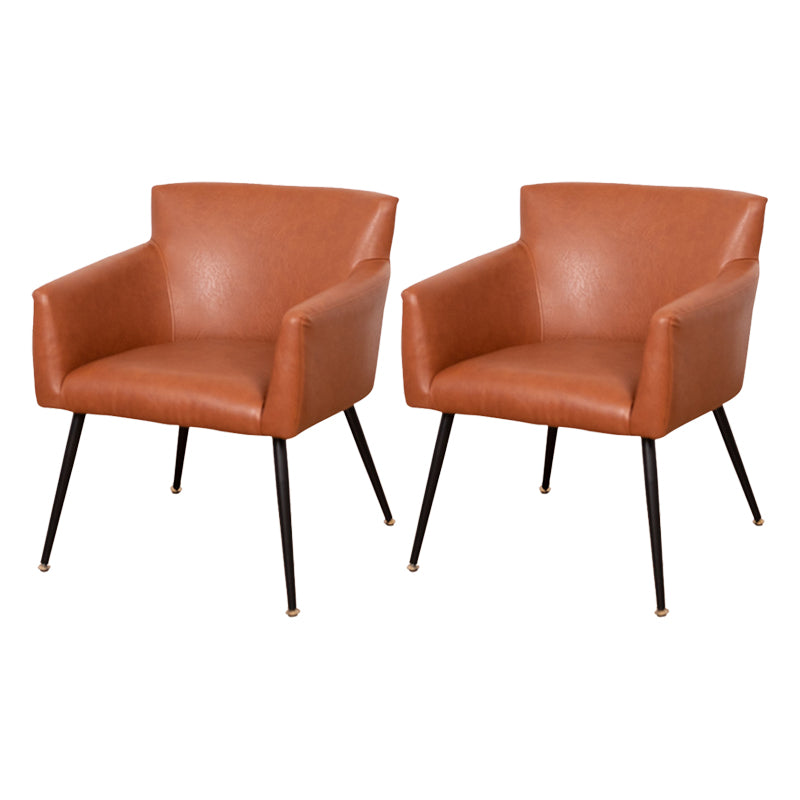 Contemporary Chairs Kitchen Parsons Dining Armchair with Carbon Steel Legs
