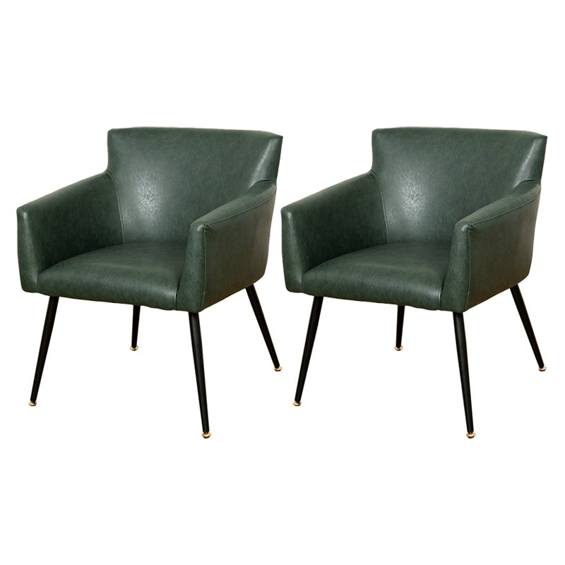 Contemporary Chairs Kitchen Parsons Dining Armchair with Carbon Steel Legs