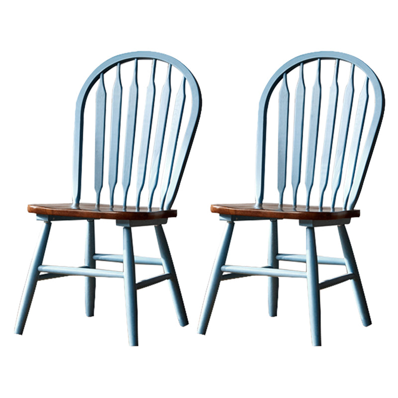 Traditional Style Dining Chair Solid Wood Windsor Back Side Chair for Home