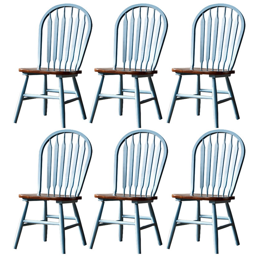 Traditional Style Dining Chair Solid Wood Windsor Back Side Chair for Home
