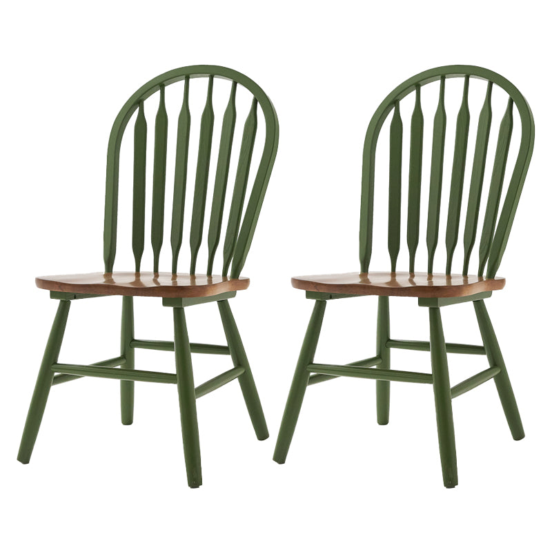 Traditional Style Dining Chair Solid Wood Windsor Back Side Chair for Home