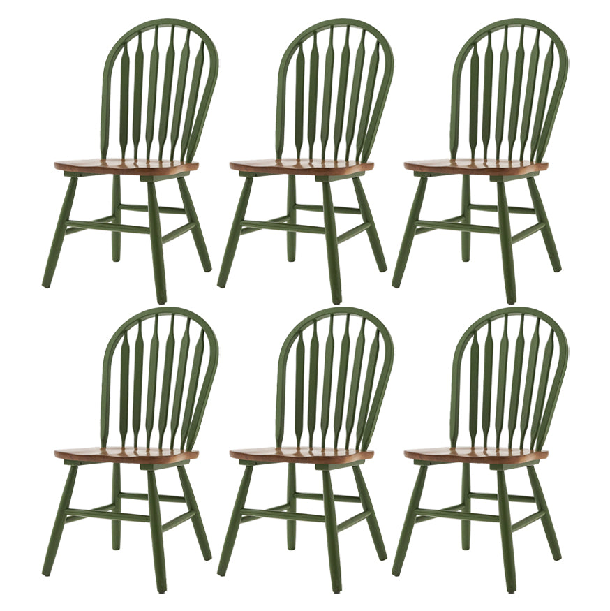 Traditional Style Dining Chair Solid Wood Windsor Back Side Chair for Home