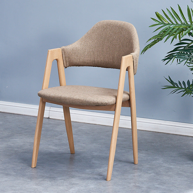 Chaise de salle à manger en bois de style Glam, chaise de salle à manger au fini mat pour salle à manger