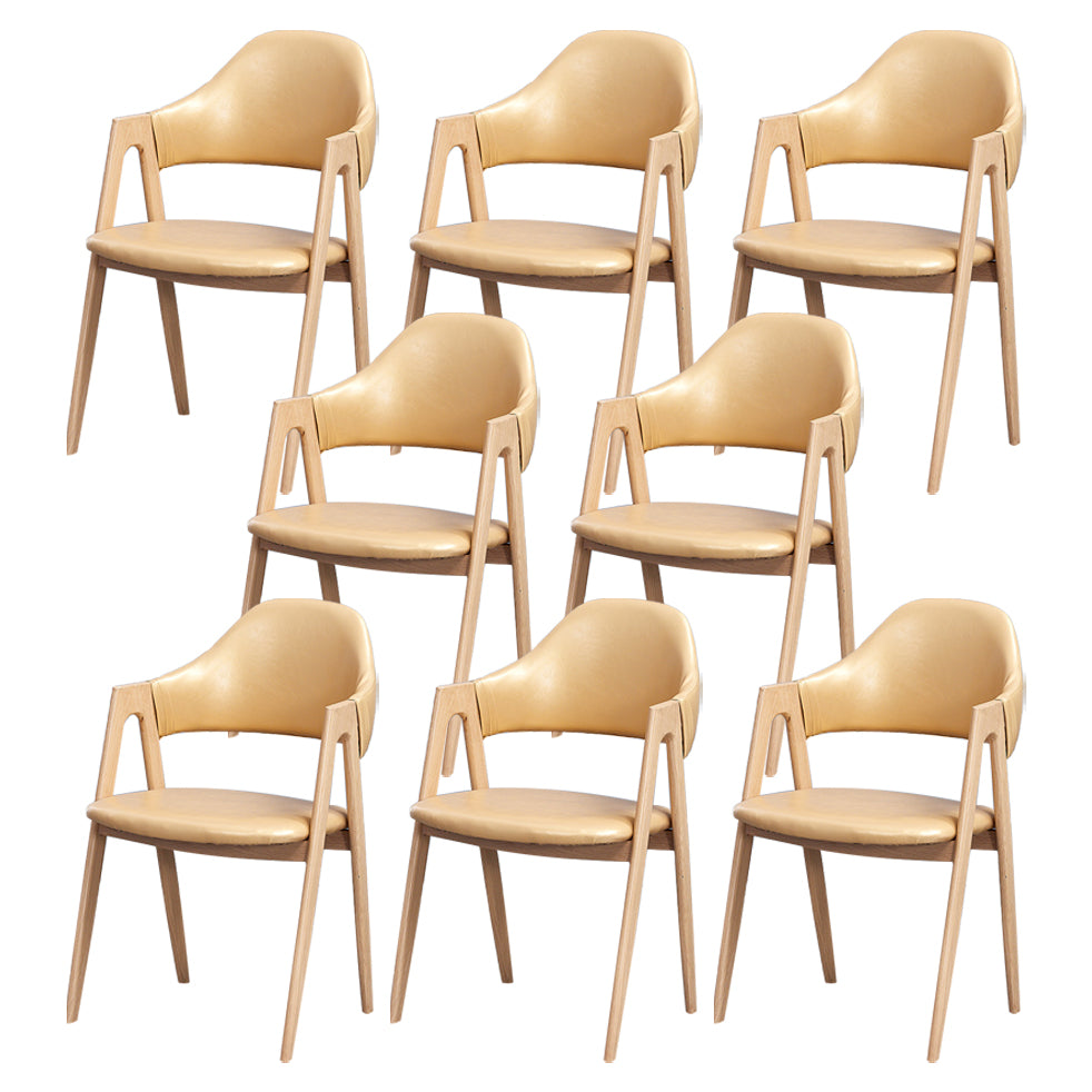 Chaise de salle à manger en bois de style Glam, chaise de salle à manger au fini mat pour salle à manger