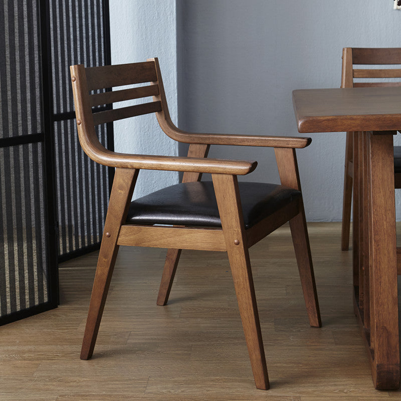 Traditional Solid Wood Dining Room Chair Ladder Back Side Chair for Home Use
