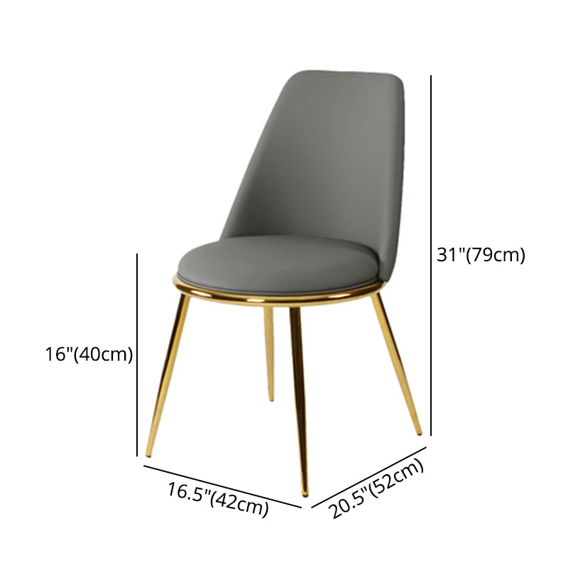 Metal Scandinavian Restaurant Side Chair Parsons Matte Finish Dining Chair