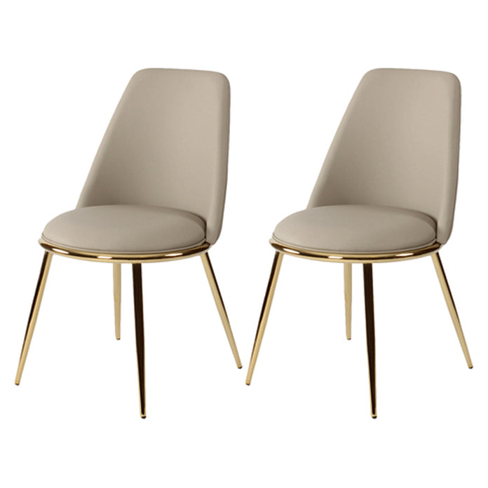 Metal Scandinavian Restaurant Side Chair Parsons Matte Finish Dining Chair