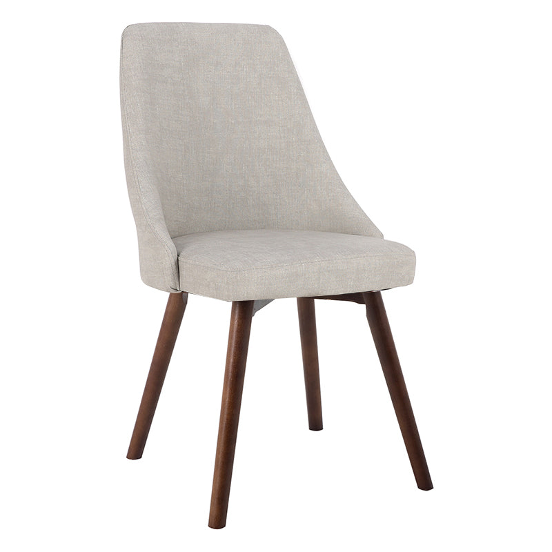 Scandinavian Beech Upholstered Side Chair Parsons Dining Chair for Home
