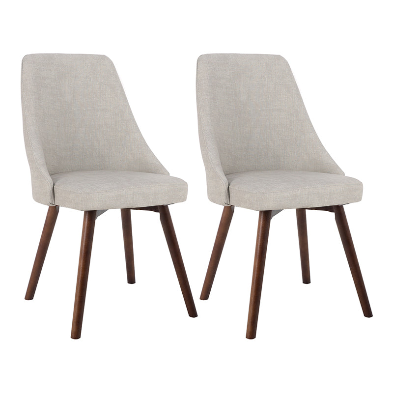 Scandinavian Beech Upholstered Side Chair Parsons Dining Chair for Home