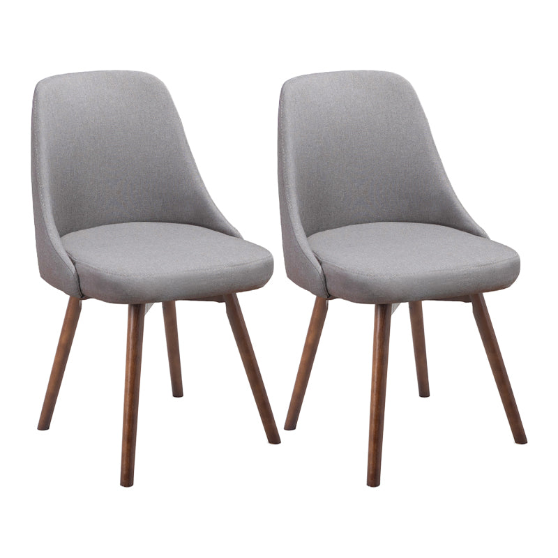 Scandinavian Beech Upholstered Side Chair Parsons Dining Chair for Home