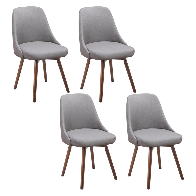Scandinavian Beech Upholstered Side Chair Parsons Dining Chair for Home