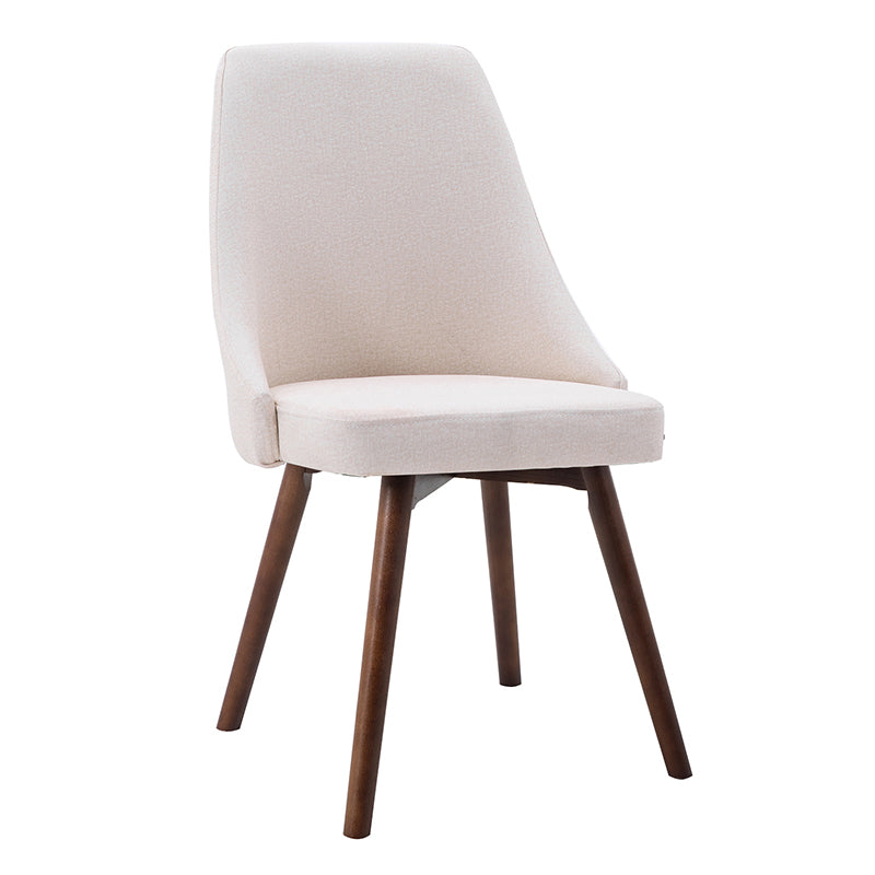 Scandinavian Beech Upholstered Side Chair Parsons Dining Chair for Home