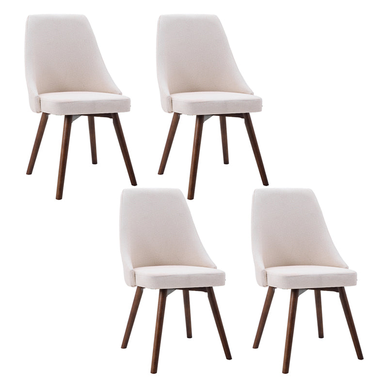 Scandinavian Beech Upholstered Side Chair Parsons Dining Chair for Home
