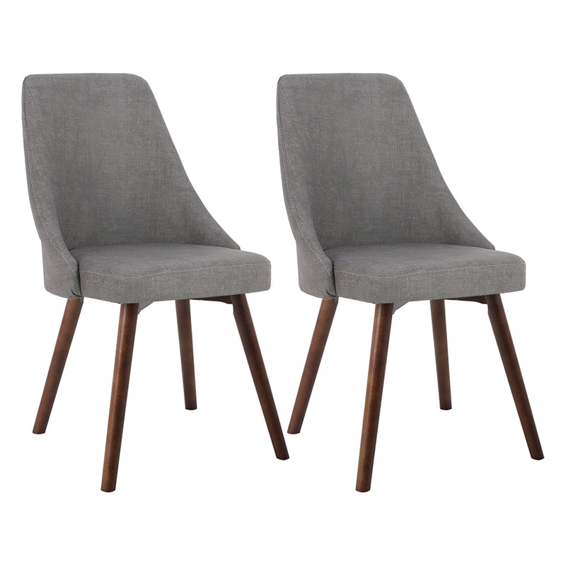 Scandinavian Beech Upholstered Side Chair Parsons Dining Chair for Home