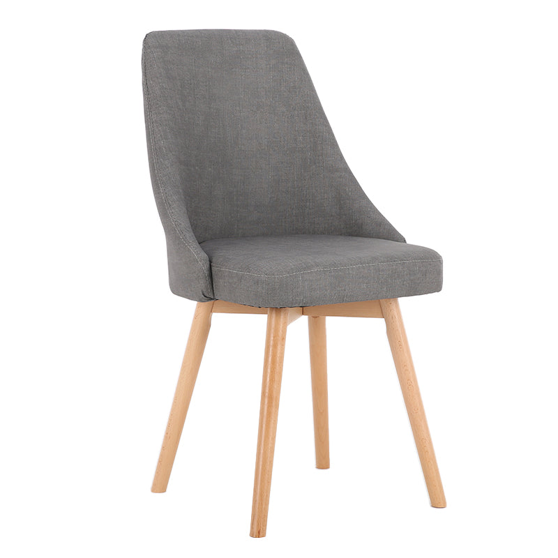 Scandinavian Beech Upholstered Side Chair Parsons Dining Chair for Home