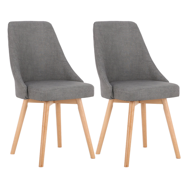 Scandinavian Beech Upholstered Side Chair Parsons Dining Chair for Home